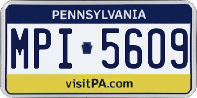 PA license plate MPI5609
