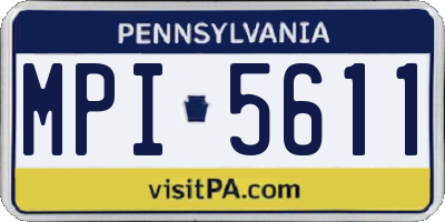 PA license plate MPI5611