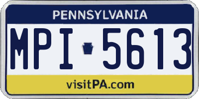 PA license plate MPI5613