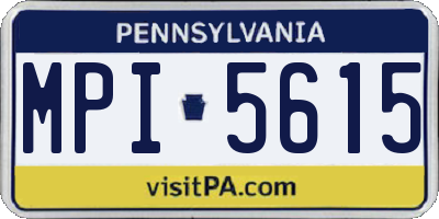 PA license plate MPI5615