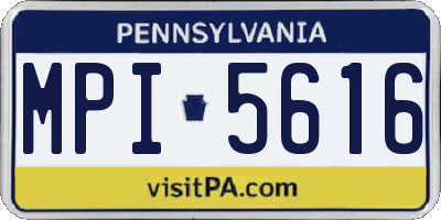 PA license plate MPI5616
