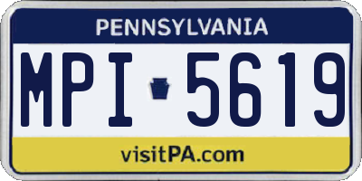 PA license plate MPI5619