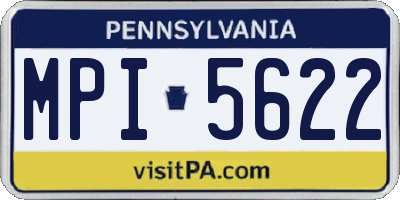 PA license plate MPI5622