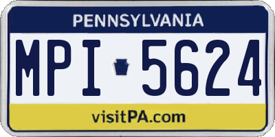 PA license plate MPI5624