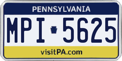 PA license plate MPI5625