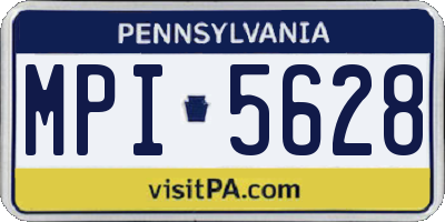 PA license plate MPI5628