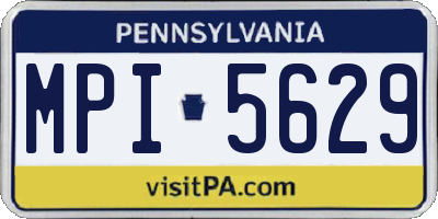 PA license plate MPI5629