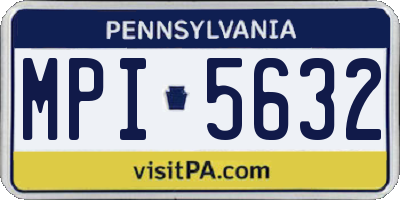 PA license plate MPI5632