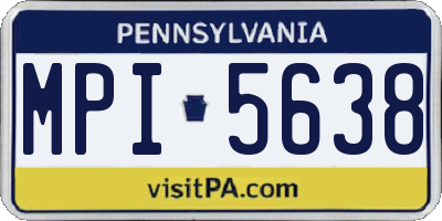 PA license plate MPI5638
