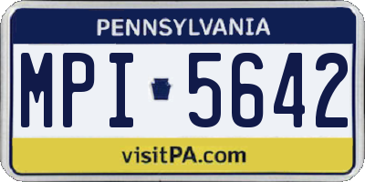 PA license plate MPI5642