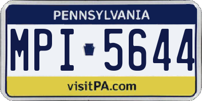 PA license plate MPI5644