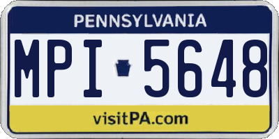 PA license plate MPI5648
