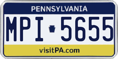PA license plate MPI5655