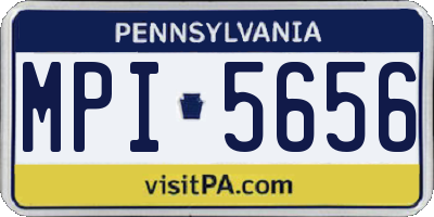 PA license plate MPI5656