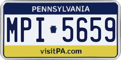 PA license plate MPI5659