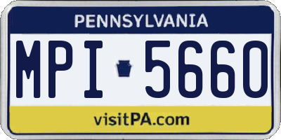 PA license plate MPI5660