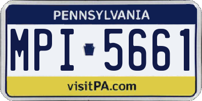 PA license plate MPI5661