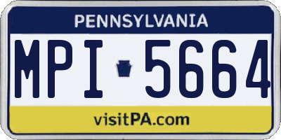 PA license plate MPI5664