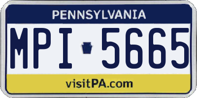 PA license plate MPI5665