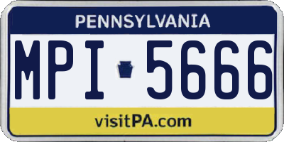 PA license plate MPI5666