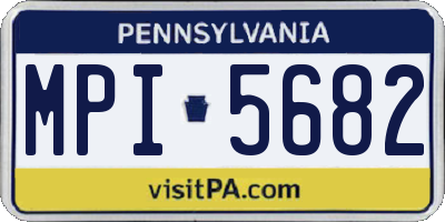PA license plate MPI5682