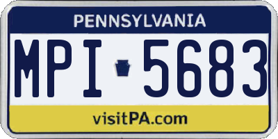 PA license plate MPI5683