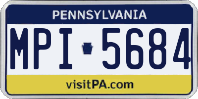 PA license plate MPI5684