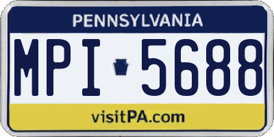 PA license plate MPI5688