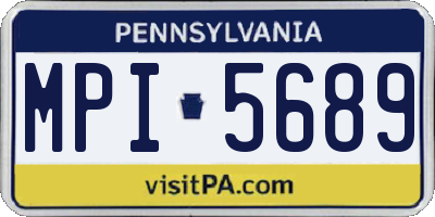 PA license plate MPI5689