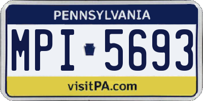 PA license plate MPI5693