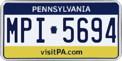 PA license plate MPI5694