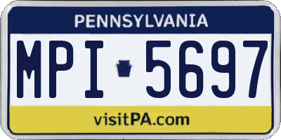PA license plate MPI5697