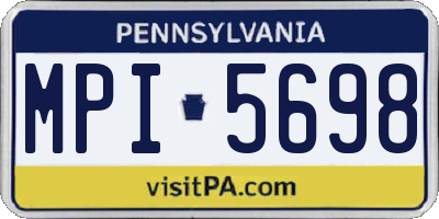 PA license plate MPI5698