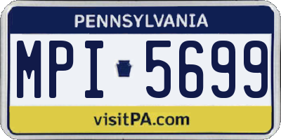PA license plate MPI5699