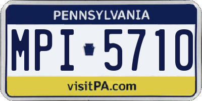 PA license plate MPI5710