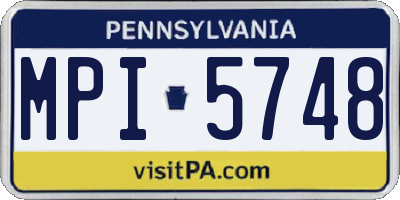 PA license plate MPI5748