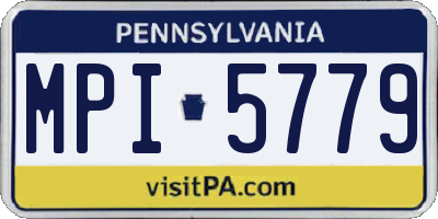 PA license plate MPI5779