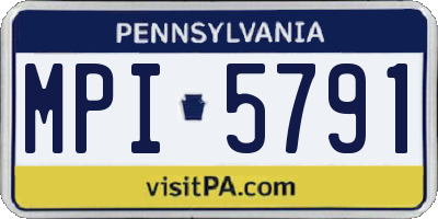 PA license plate MPI5791