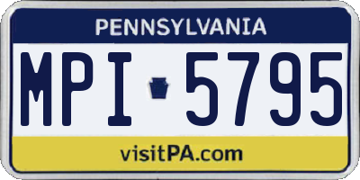 PA license plate MPI5795