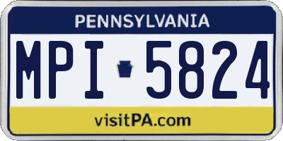 PA license plate MPI5824