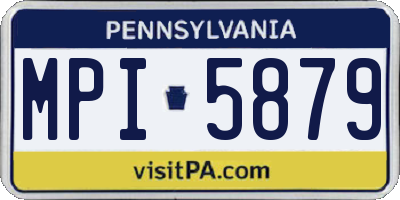 PA license plate MPI5879