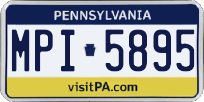 PA license plate MPI5895