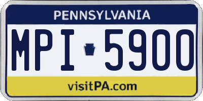 PA license plate MPI5900