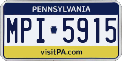 PA license plate MPI5915