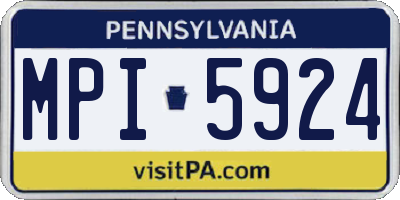 PA license plate MPI5924