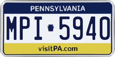 PA license plate MPI5940