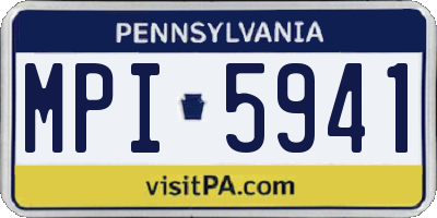 PA license plate MPI5941