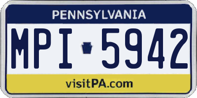 PA license plate MPI5942
