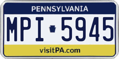 PA license plate MPI5945