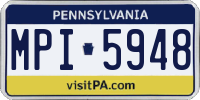PA license plate MPI5948
